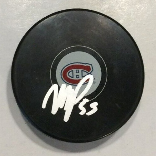 MICHAEL PEZZETTA SIGNED MONTREAL CANADIENS HOCKEY PUCK W/ CASE COA