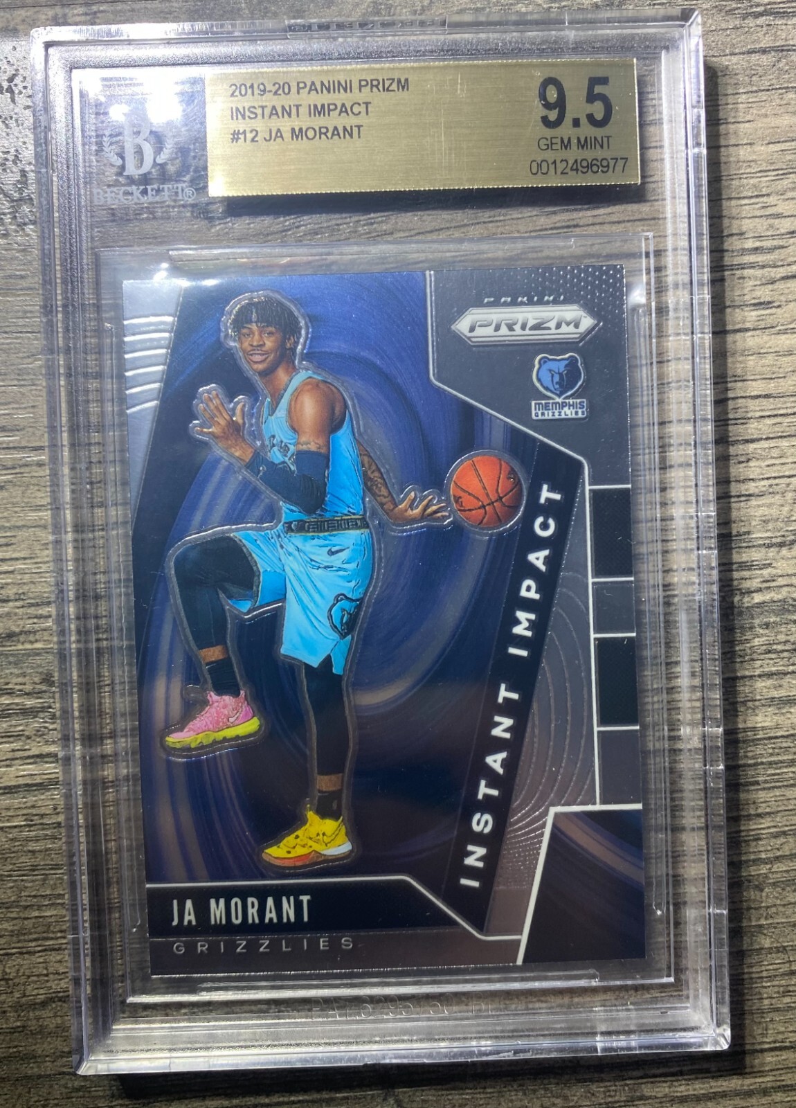 2019 Panini Prizm Instant Impact Ja Morant BGS 9.5