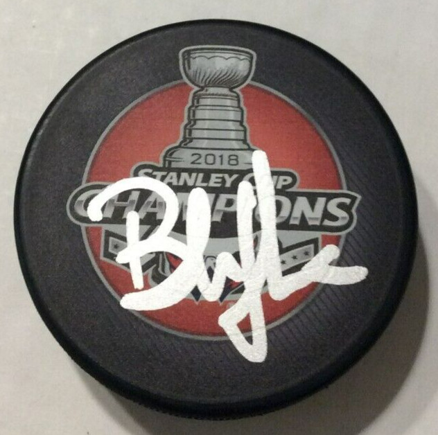 BLAINE FORSYTHE SIGNED WASHINGTON CAPITALS 2018 STANLEY CUP PUCK W/ CASE COA