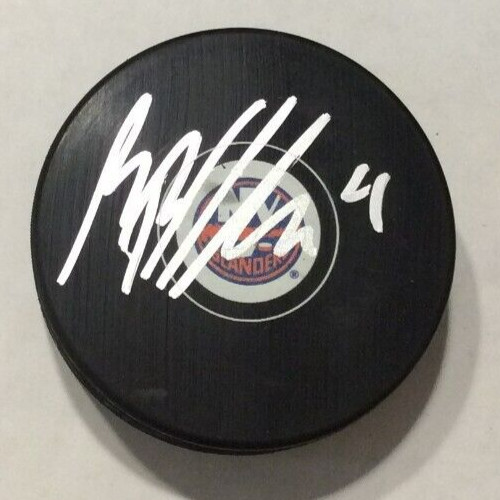 SAMUEL BOLDUC SIGNED NEW YORK ISLANDERS HOCKEY PUCK W/ CASE COA
