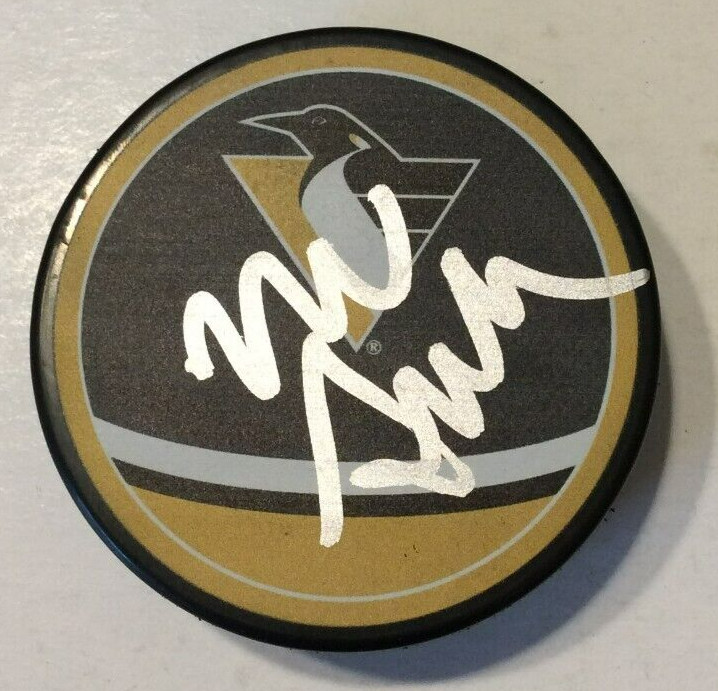 MIKE SULLIVAN SIGNED PITTSBURGH PENGUINS HOCKEY PUCK W/ CASE COA