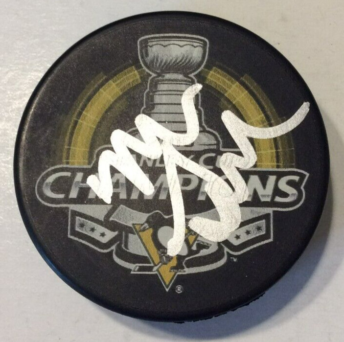 MIKE SULLIVAN SIGNED PITTSBURGH PENGUINS 2016 STANLEY CUP HOCKEY PUCK W CASE COA