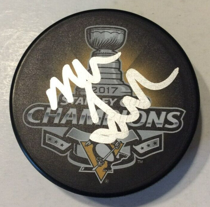 MIKE SULLIVAN SIGNED PITTSBURGH PENGUINS 2017 STANLEY CUP HOCKEY PUCK W CASE COA