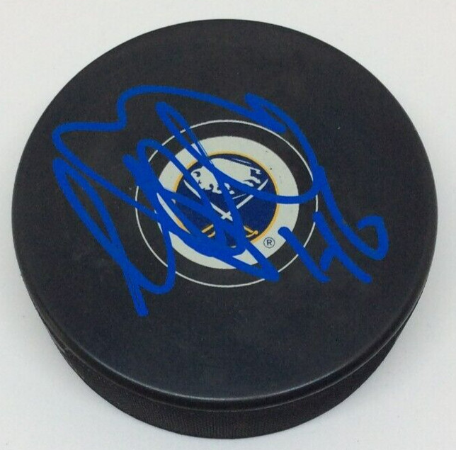 ILYA LYUBUSHKIN SIGNED BUFFALO SABRES HOCKEY PUCK W/ CASE COA