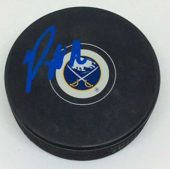 PEYTON KREBS SIGNED BUFFALO SABRES HOCKEY PUCK W/ CASE COA