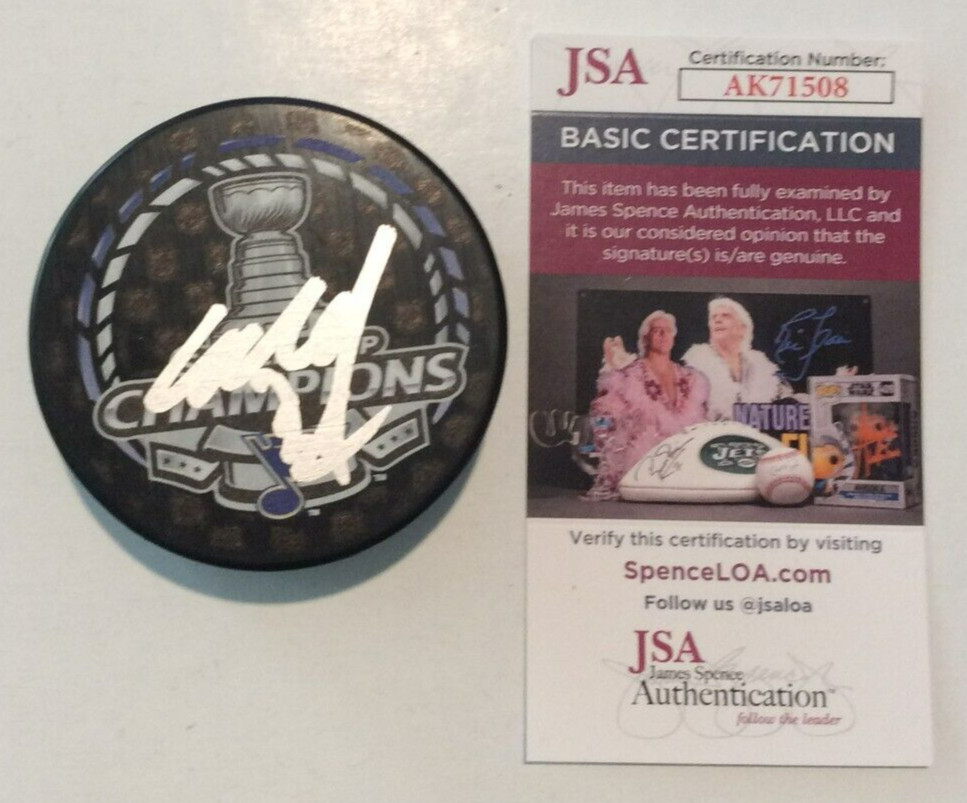 ALEX PIETRANGELO SIGNED ST LOUIS BLUES 2019 STANLEY CUP PUCK W/ CASE JSA COA
