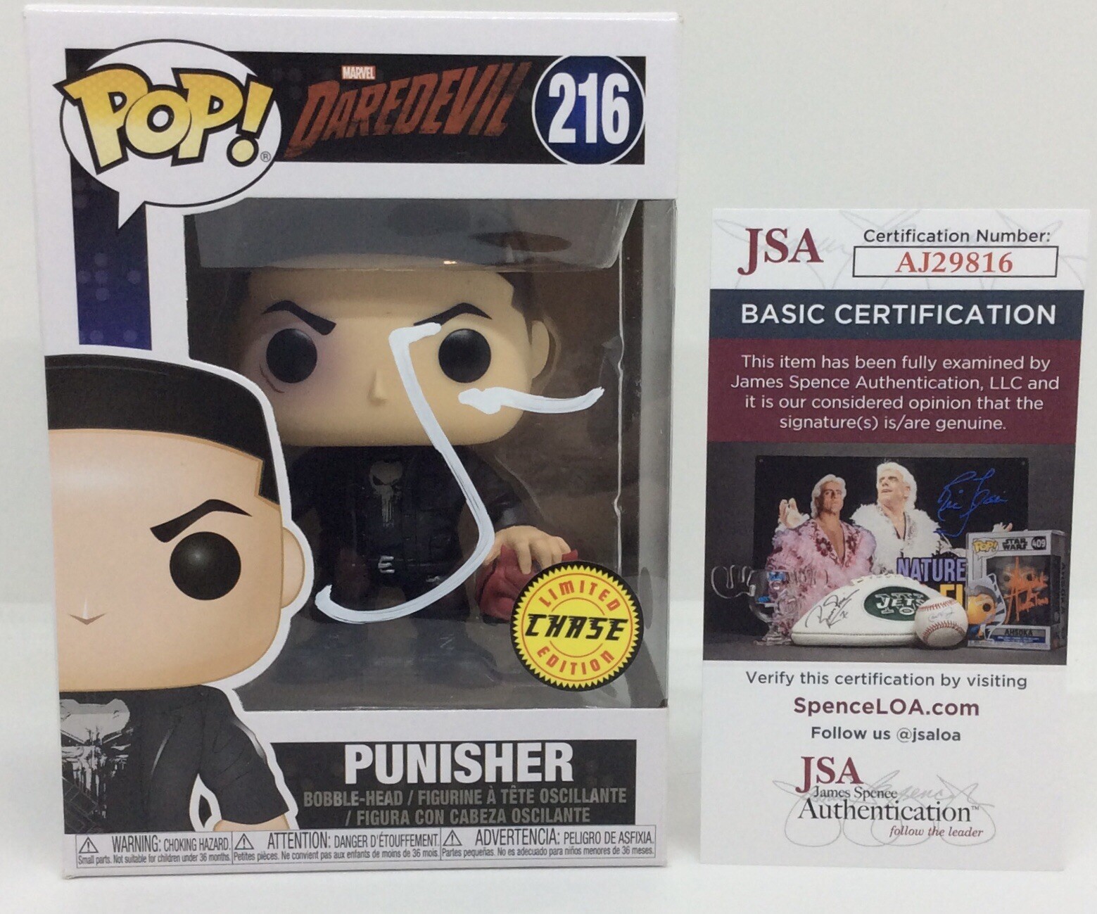 JON BERNTHAL SIGNED PUNISHER CHASE POP FUNKO FIGURE MARVEL DAREDEVIL JSA COA