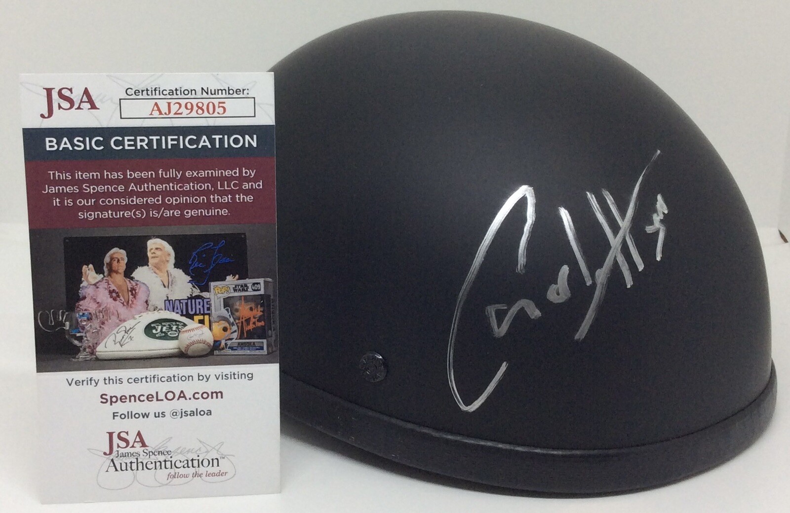 CHARLIE HUNNAM SIGNED SONS OF ANARCHY MOTORCYCLE BIKER HELMET JAX TELLER JSA COA