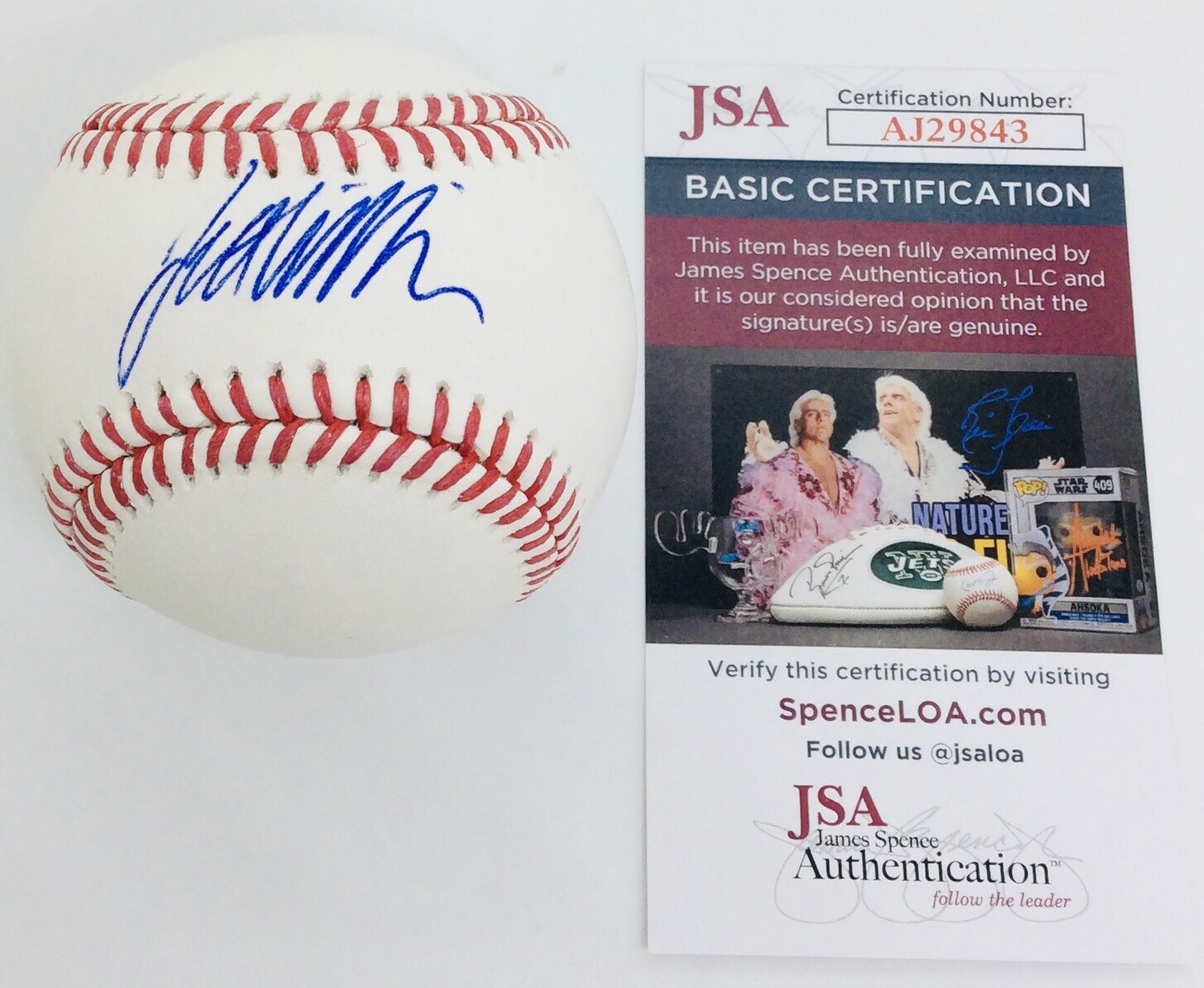 JETT WILLIAMS SIGNED RAWLINGS OFFICIAL MLB BASEBALL NEW YORK METS JSA COA