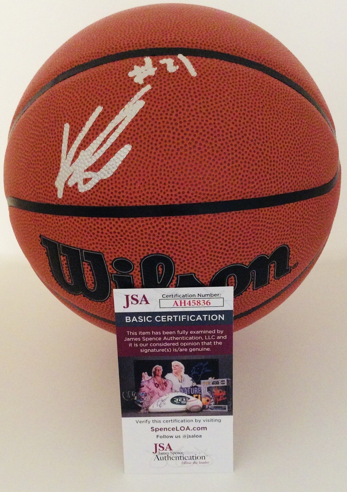 KARTER KNOX SIGNED WILSON NBA BASKETBALL ARKANSAS RAZORBACKS JSA COA