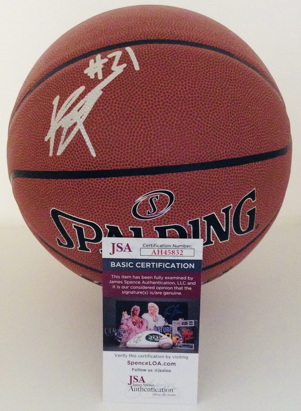 KARTER KNOX SIGNED SPALDING BASKETBALL ARKANSAS RAZORBACKS JSA COA