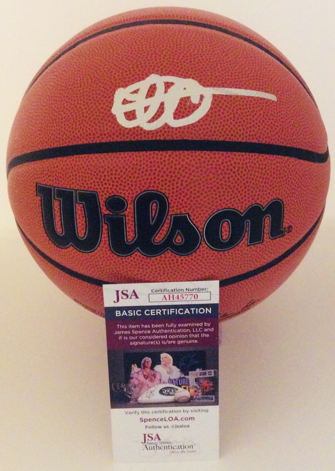 ISAIAH COLLIER SIGNED WILSON NBA BASKETBALL UTAH JAZZ JSA COA