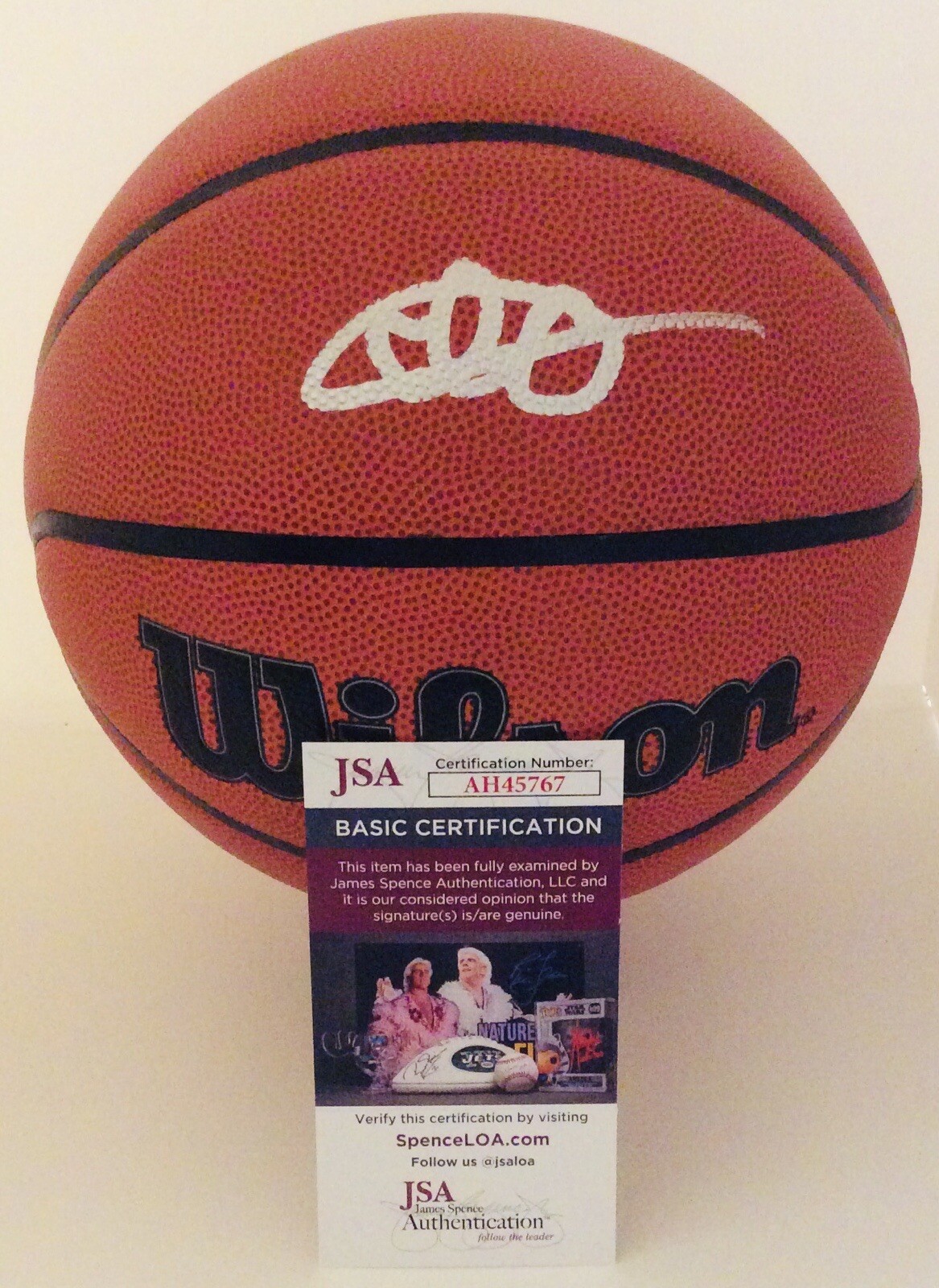 ISAIAH COLLIER SIGNED WILSON NBA BASKETBALL UTAH JAZZ JSA COA