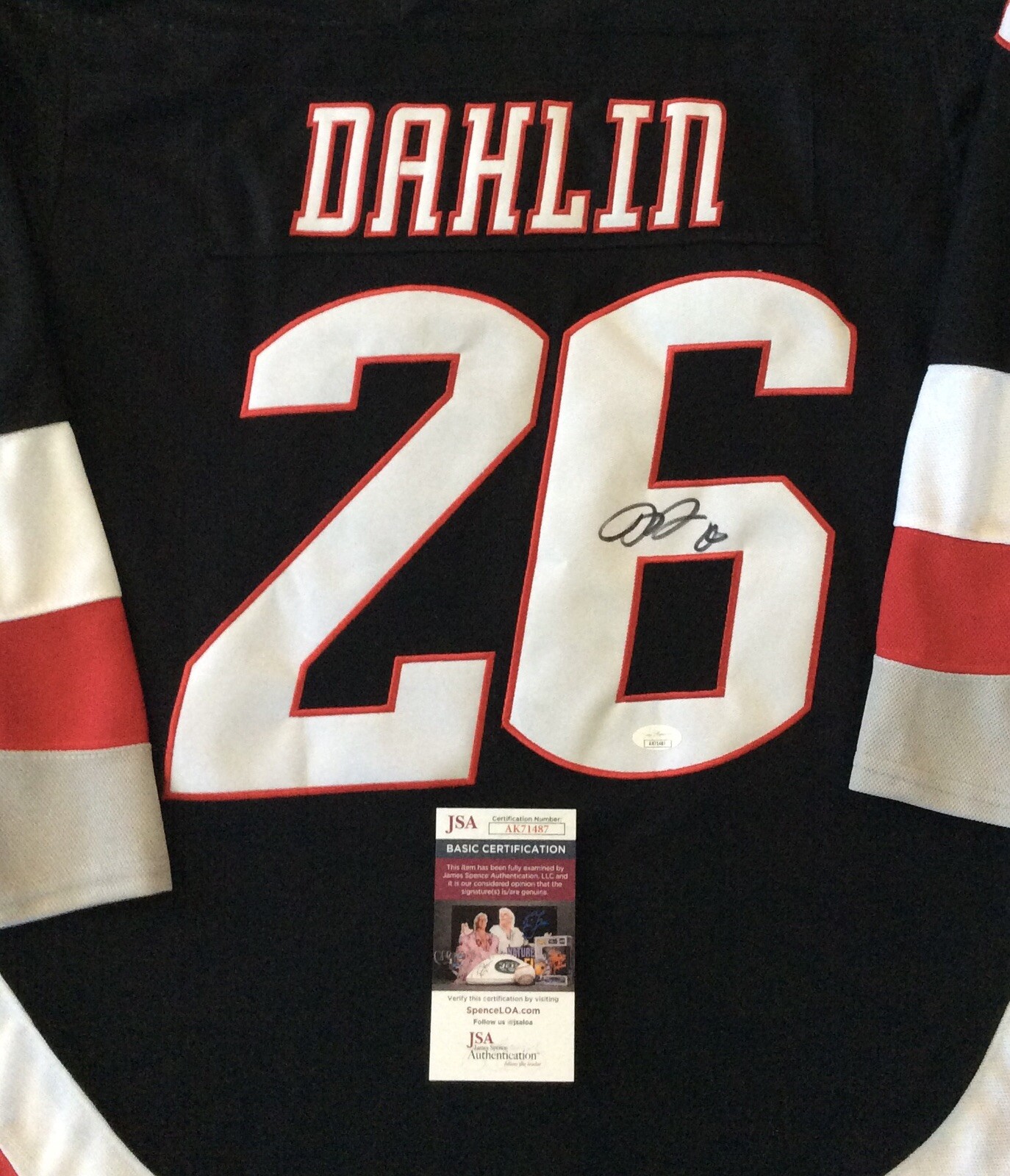 RASMUS DAHLIN SIGNED BUFFALO SABRES HOCKEY JERSEY JSA COA