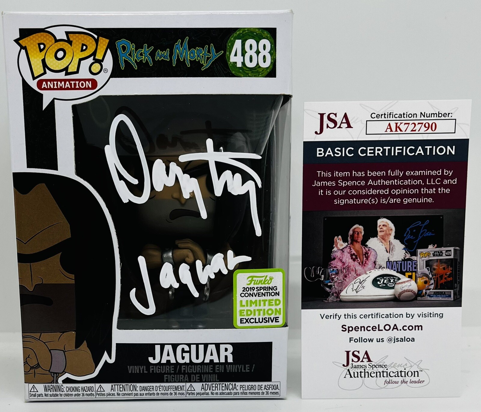 DANNY TREJO SIGNED JAGUAR POP FUNKO FIGURE RICK AND MORTY ECCC 19 JSA COA