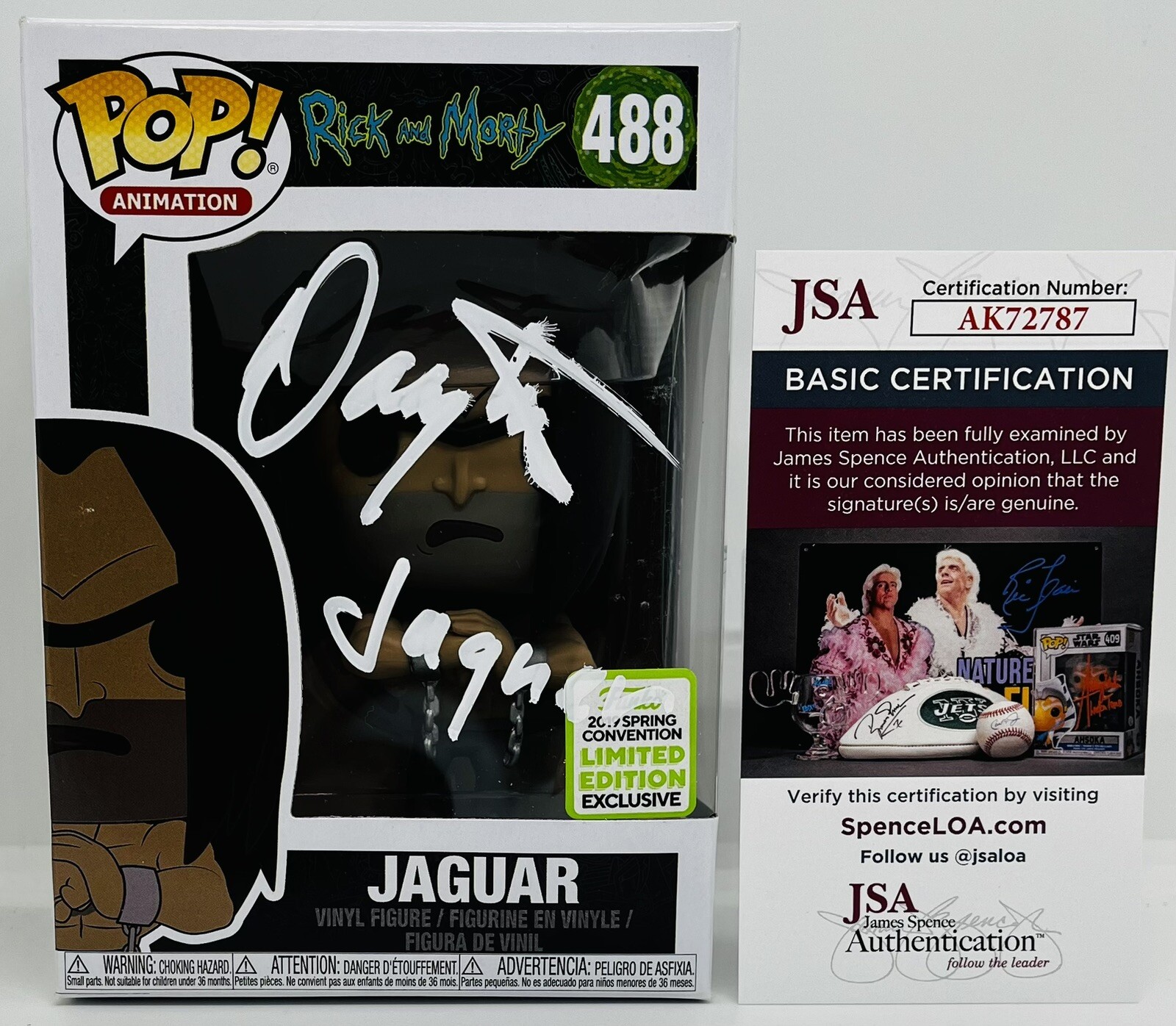 DANNY TREJO SIGNED JAGUAR POP FUNKO FIGURE RICK AND MORTY ECCC 19 JSA COA