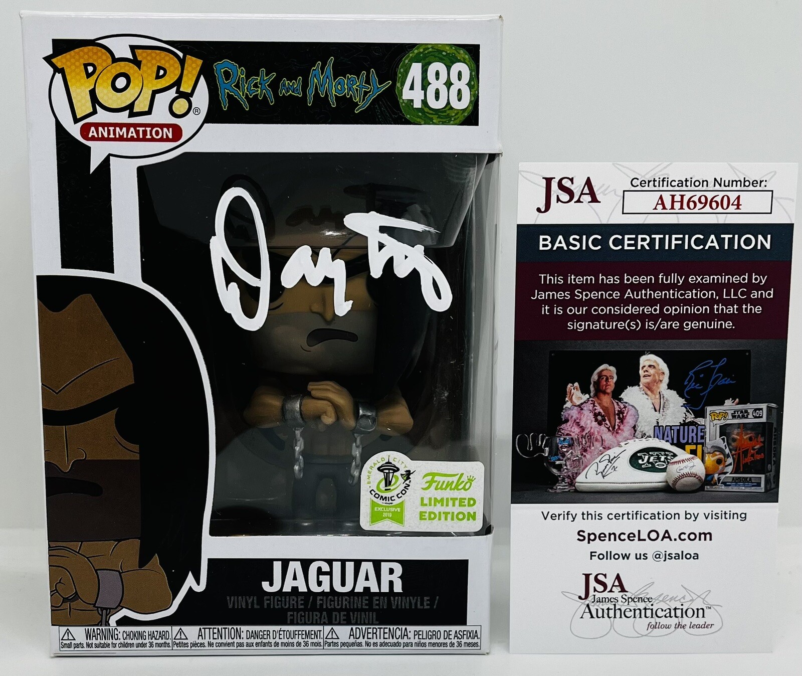 DANNY TREJO SIGNED JAGUAR POP FUNKO FIGURE RICK AND MORTY ECCC 19 JSA COA