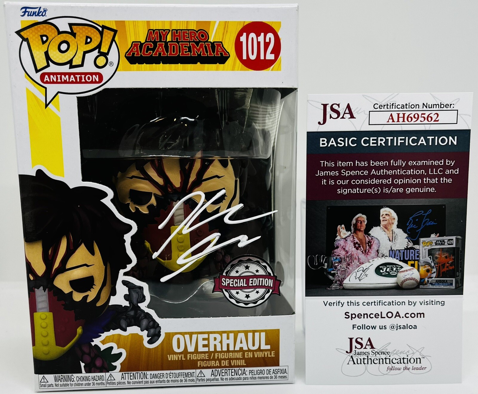 KELLEN GOFF SIGNED OVERHAUL FUNKO POP FIGURE MY HERO ACADEMIA JSA COA
