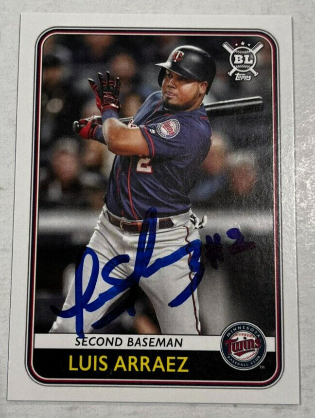 LUIS ARRAEZ SIGNED 2020 TOPPS BIG LEAGUE BASEBALL CARD AUTO