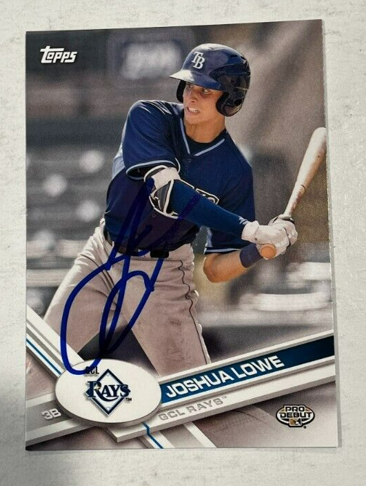 JOSH LOWE  SIGNED 2017 TOPPS PRO DEBUT ROOKIE CARD AUTO