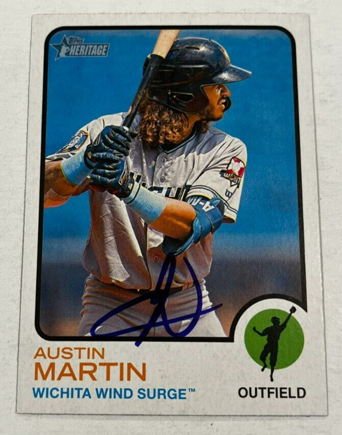 AUSTIN MARTIN SIGNED 2022 TOPPS HERITAGE MINOR LEAGUE BASEBALL CARD AUTO