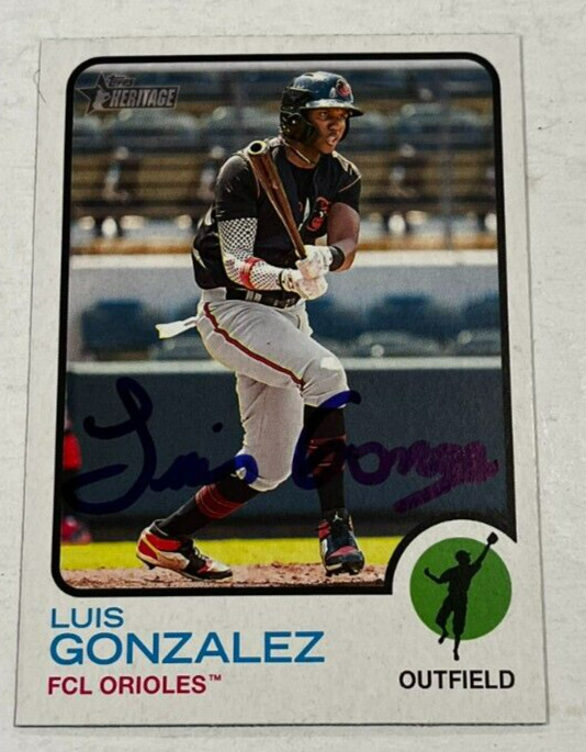 LUIS GONZALEZ SIGNED 2022 TOPPS HERITAGE MINOR LEAGUE BASEBALL CARD AUTO