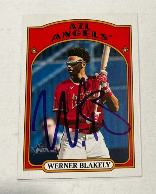 WERNER BLAKELY SIGNED 2021 TOPPS HERITAGE MINOR LEAGUE BASEBALL CARD AUTO