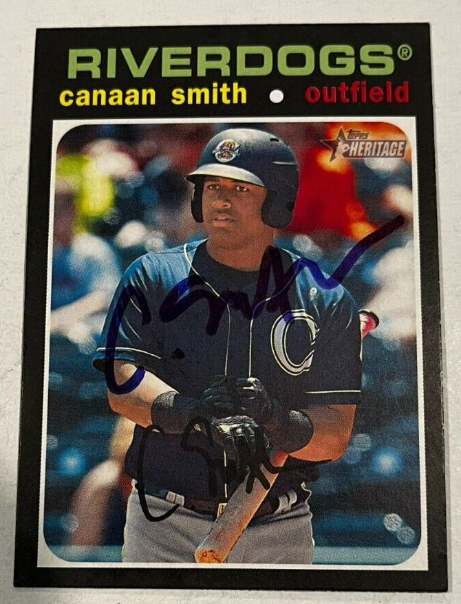 CANAAN SMITH SIGNED 2020 TOPPS HERITAGE MINOR LEAGUE BASEBALL CARD AUTO