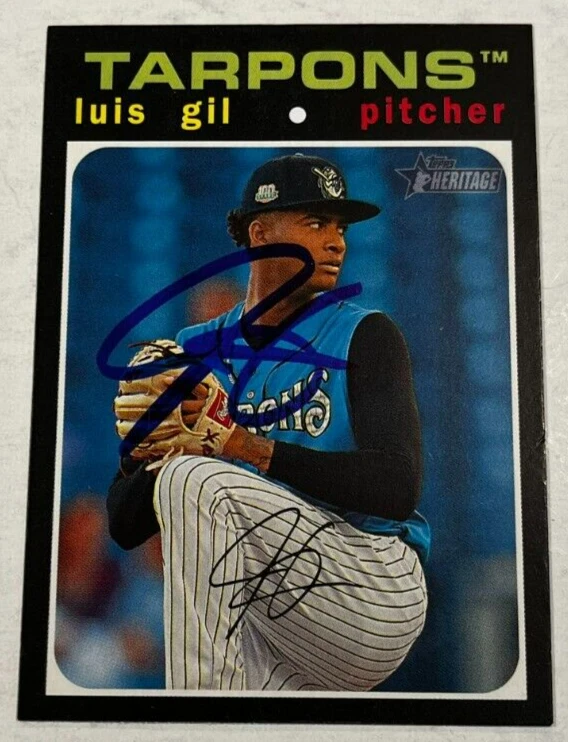 LUIS GIL SIGNED 2020 TOPPS HERITAGE MINOR LEAGUE BASEBALL CARD AUTO
