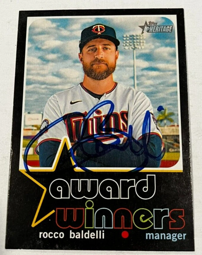 ROCCO BALDELLI SIGNED 2020 TOPPS HERITAGE BASEBALL CARD AUTO