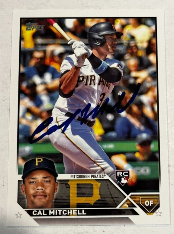 CAL MITCHELL SIGNED 2023 TOPPS BASEBALL CARD AUTOGRAPH AUTO