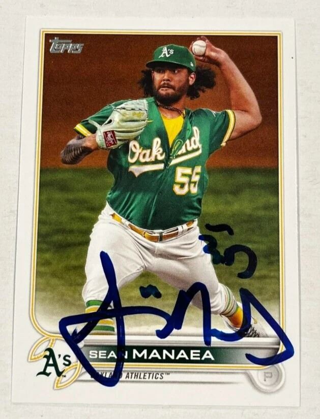 SEAN MANAEA SIGNED 2022 TOPPS BASEBALL CARD AUTOGRAPH AUTO