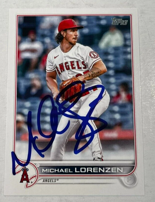 MICHAEL LORENZEN SIGNED 2022 TOPPS BASEBALL CARD AUTOGRAPH AUTO