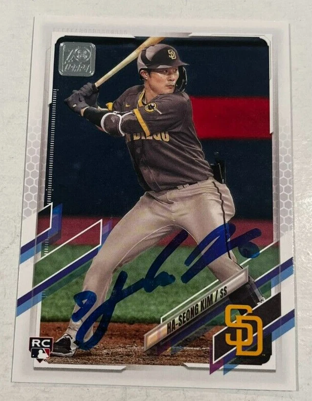 HA-SEONG KIM SIGNED 2021 TOPPS BASEBALL CARD AUTOGRAPH AUTO