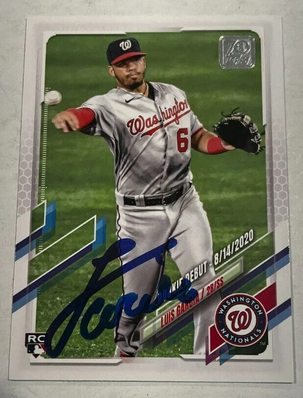 LUIS GARCIA SIGNED 2021 TOPPS BASEBALL CARD AUTOGRAPH AUTO