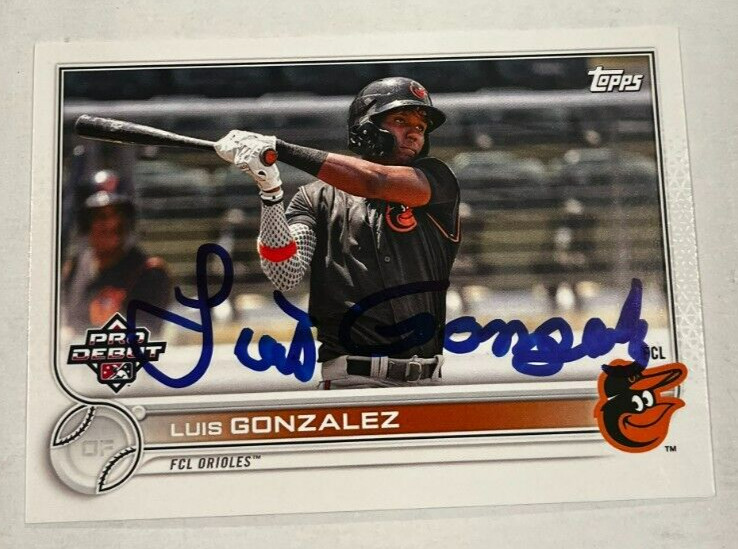 LUIS GONZALEZ SIGNED 2022 TOPPS PRO DEBUT BASEBALL CARD AUTOGRAPH AUTO