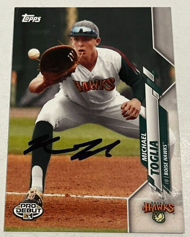 MICHAEL TOGLIA SIGNED 2020 TOPPS PRO DEBUT BASEBALL CARD AUTOGRAPH AUTO