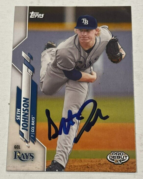 SETH JOHNSON SIGNED 2020 TOPPS PRO DEBUT BASEBALL CARD AUTOGRAPH AUTO