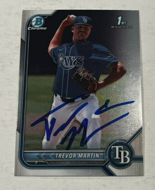 TREVOR MARTIN SIGNED 2022 BOWMAN DRAFT CHROME PROSPECT BASEBALL ROOKIE CARD AUTO