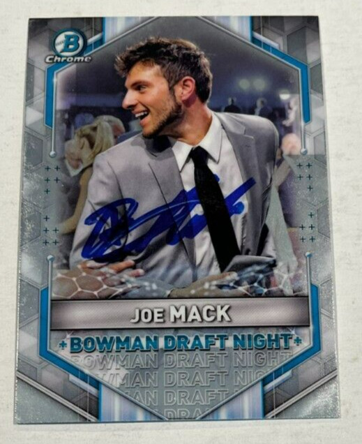 JOE MACK SIGNED 2021 BOWMAN CHROME DRAFT NIGHT BASEBALL CARD AUTO