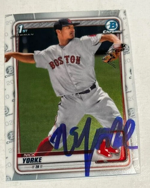 NICK YORKE SIGNED 2020 BOWMAN CHROME DRAFT PROSPECT ROOKIE CARD AUTO