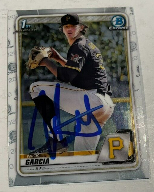 NICK GARCIA SIGNED 2020 BOWMAN CHROME DRAFT PROSPECT ROOKIE CARD AUTO