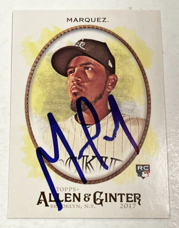 GERMAN MARQUEZ SIGNED 2017 TOPPS ALLEN & GINTER ROOKIE CARD AUTO
