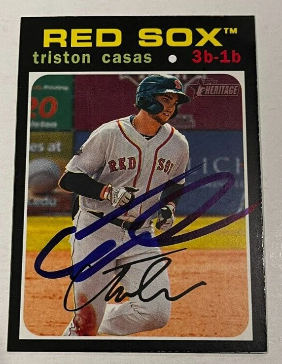 TRISTON CASAS SIGNED 2020 TOPPS HERITAGE MINOR LEAGUE BASEBALL ROOKIE CARD AUTO