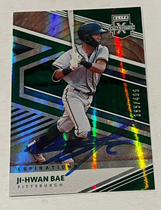 JI-HWAN BAE SIGNED 2020 PANINI ELITE EXTRA EDITION BASEBALL ROOKIE CARD AUTO