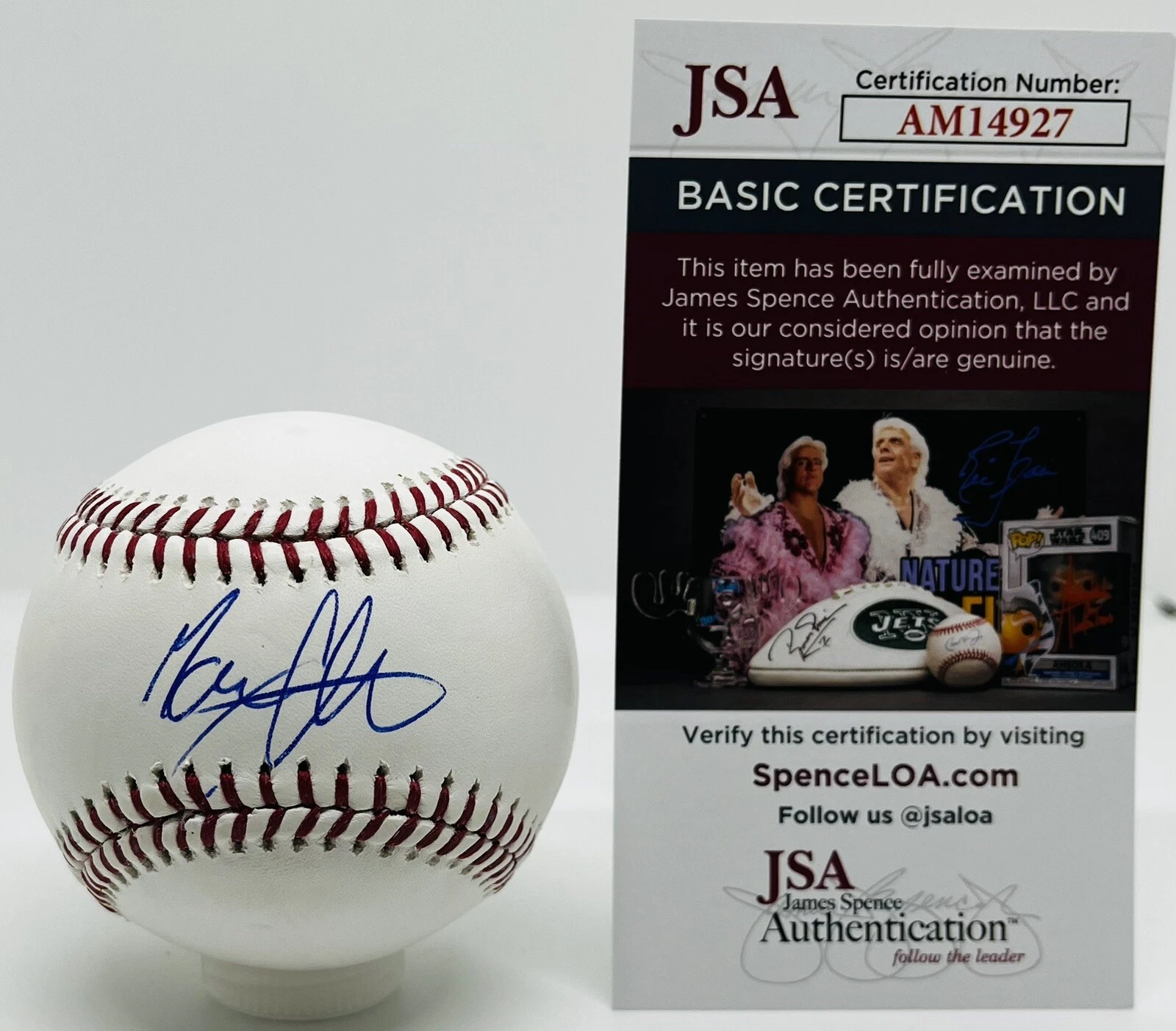 MAX CLARK SIGNED RAWLINGS MLB MAJOR LEAGUE BASEBALL DETROIT TIGERS JSA COA