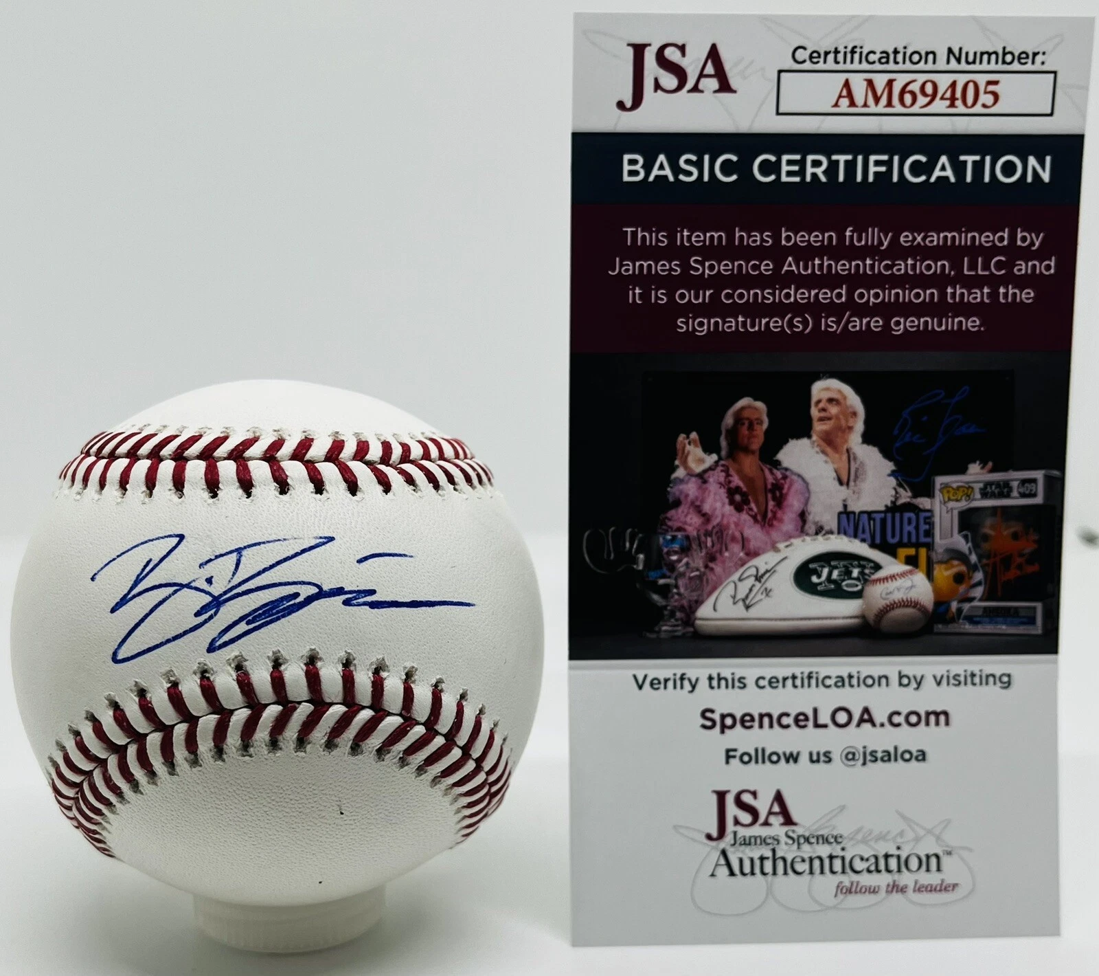 BRANDON BARRIERA SIGNED RAWLINGS MLB BASEBALL TORONTO BLUE JAYS JSA COA