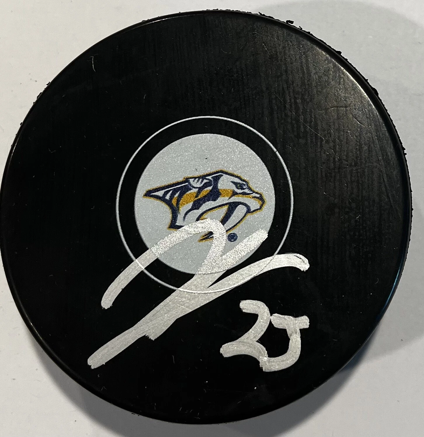 JOAKIM KEMELL SIGNED NASHVILLE PREDATORS HOCKEY PUCK W/ CASE COA