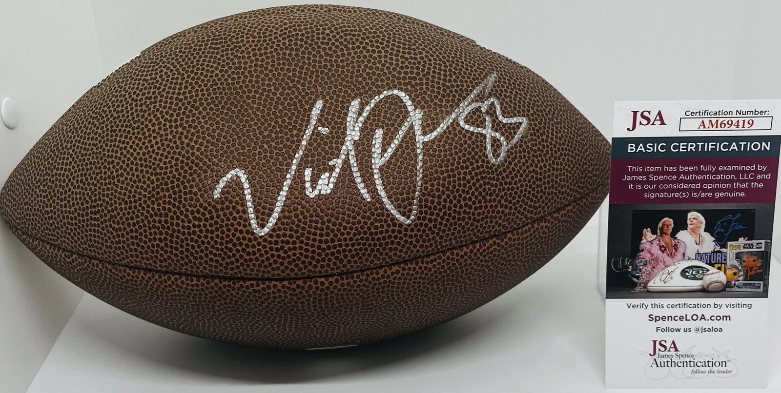 VINCENT JACKSON SIGNED WILSON NCAA FOOTBALL NORTHERN COLORADO BUCCANEERS JSA COA