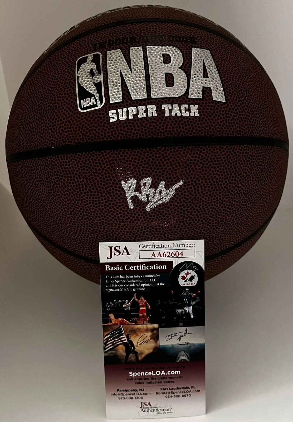 RJ BARRETT SIGNED SPALDING NBA BASKETBALL DUKE R.J. NEW YORK KNICKS JSA COA